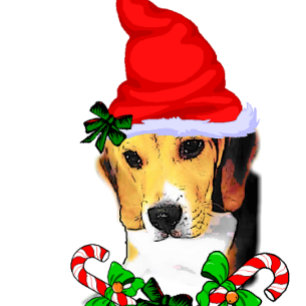 Niedlicher Beagle Weihnachten