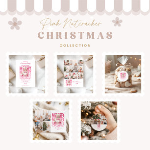 Weihnachten 5 Foto Vintag Pink Nutcracker