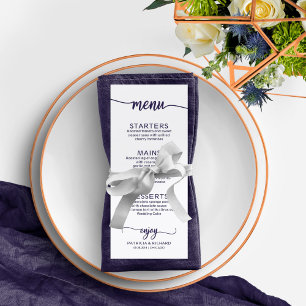 Hochzeitskalender Wochenende Elegante Chic Navy Bl Einladung