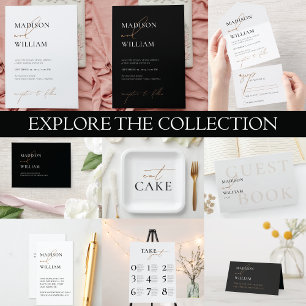 Hochzeitsreise RSVP Minimalistische Wahl Postkarte