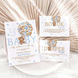 Bärenherz & Balloons Minimal Bohemisch Baby Boy Button