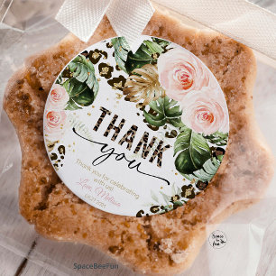 Leopard Safari Geburtstag Vielen Dank, Girl Wild Einladung