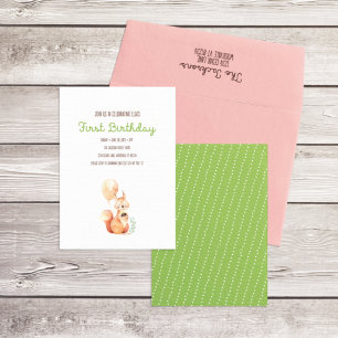 Erstgeburt/Einladung von Waldtieren Einladung