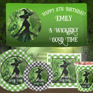 Wickly gut gestrichen Hexe jedes Alters Geburtstag Banner
