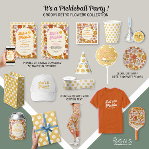 Blume Power Muster Pickleball Party Einladung