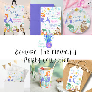 Mermaid Birthday Party Einladung