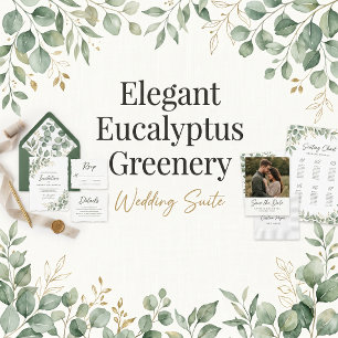 Elegantes Eukalyptus-Grün-Rücksendeetikett
