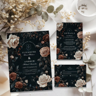 Luxus Art Nouveau Floral Wedding Dankeskarte