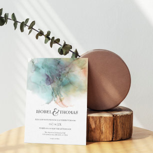 Wasserfarbe Abstrakt   Paint Splash Wedding Einladung