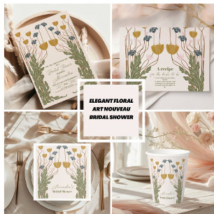 Elegantes florales Jugendstil-Brautparty