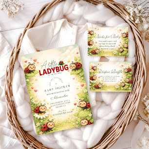 Kleiner Marienkäfer-Garten-Feier Windel-Raffle Begleitkarte