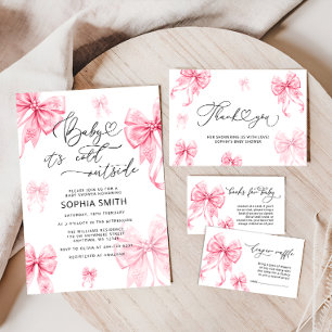 Baby's Cold Outside Girl Babydusche Danke Karte