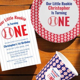 Little Rookie Baseball 1. Geburtstag Pappteller