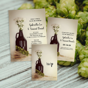 Growler, Hops und Daisies Brewery Wedding RSVP