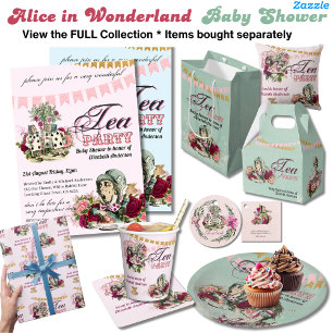 Vintage Alice im Wunderland Tee Party Benutzerdefi Einladung