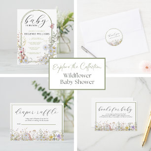 Spring Wildblumen Babydusche Danke Karte