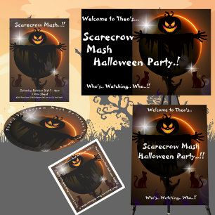 Kids Scarecrow Mash Halloween-Party Paper Cups Pappbecher