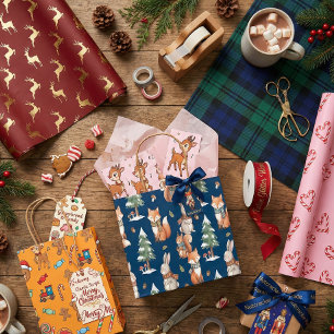 Warmer Winter Zitrus und Gewürz Weihnachten Geschenkpapier