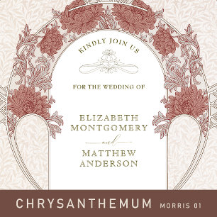 Chrysanthemum Wedding Einladungen William Morris