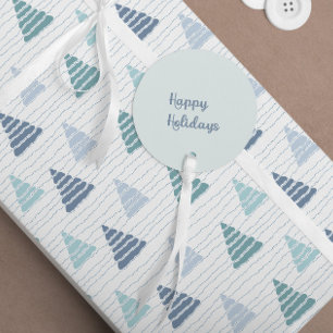 Weihnachtsbäume mit Perlenmuster Geschenkpapier