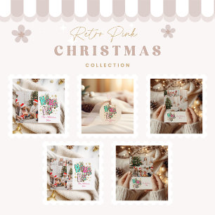 Whimsical 8 Foto Ho Ho Ho Weihnachtsfamilie Feiertagskarte