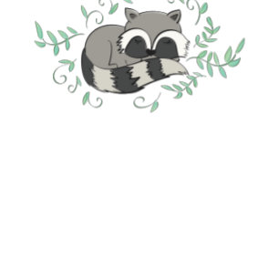 Schlafen Raccoon Babydusche Woodland Einladung