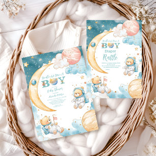 Teddy Bear Houston Wir haben einen Jungen im Weltr Einladung