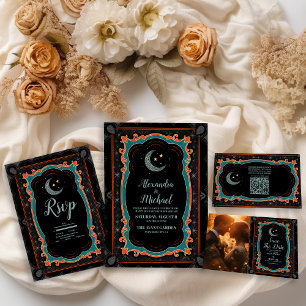 Mystical Moon Starry Night Wedding Save The Date
