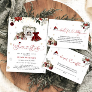 Santa Baby Christmas Girl Babydusche Einladung