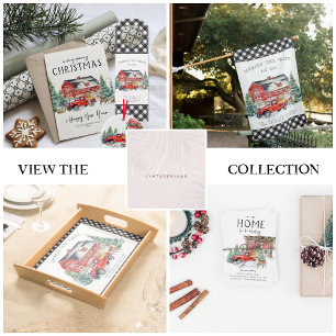 Vintager Red Farm Truck   Weihnachten Tasse