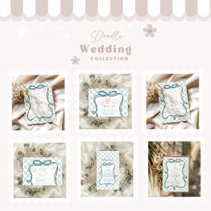 handGezeichnet Küstenhochzeit Save The Date