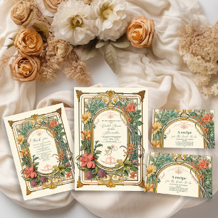 Vintages florales Jugendstil-Brautparty