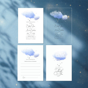 Twinkle Twinkle Little Star Baby Dusche Acryleinladungen