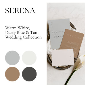 Elegante minimalistische Elfenbein-Hochzeitseinlad Einladung