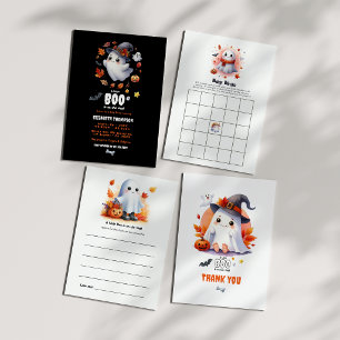 "Ein kleiner Boo ist unterwegs" Halloween-Kinderdu Einladung