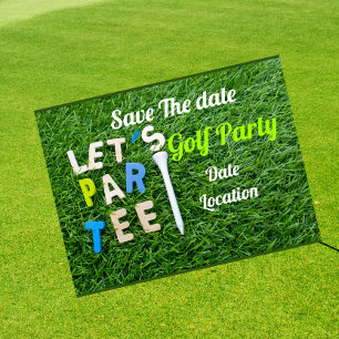 Golf-Card-Golfball und Tee-on-Green mit Liebe Karte