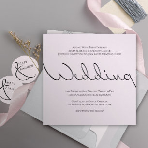 Minimaler typografischer Spaß und dennoch formale  Einladung