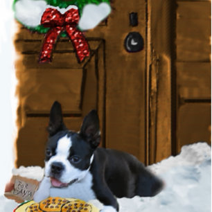 Boston Terrier Weihnachtskarten Feiertagskarte