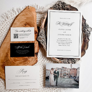 Italienische Elegance Illustrierte Hochzeitsgast D Begleitkarte