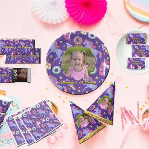 Niedliches Foto Unicorns, Donuts & Ice Creme Runder Aufkleber