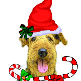 Weihnachtsgeschenke Airedales Terrier Feiertagskarte