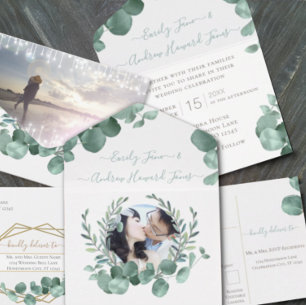 Apple Green Black Unique Damask Einladung