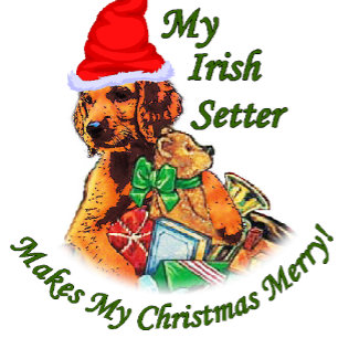 Irish Setter Christmas Geschenke Feiertagskarte