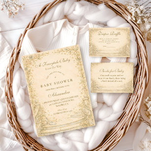 Märchenhafter Garten Baby Shower Einladung