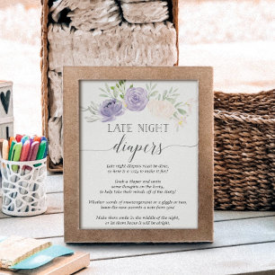 Pastel Lila Book Request Baby Shower Einladung