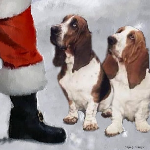 Basset Hound Weihnachtsgeschenke Feiertagskarte