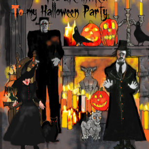 Spuk Haus Personalisierte Halloween-Einladung