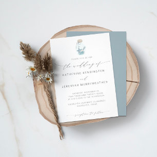 Elegant Beach Seashell Moderne Script Wedding Magneteinladung