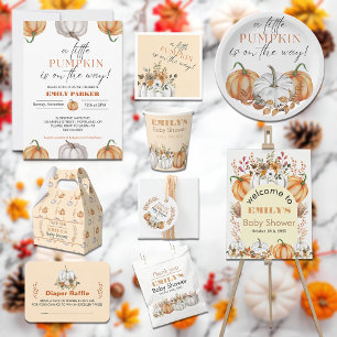 Ein kleiner Kürbis ist unterwegs - Baby Dusche Geschenkschachtel