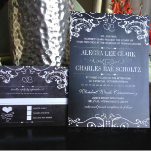 Modern Chalkboard Burgundy Typografie einladen Einladung